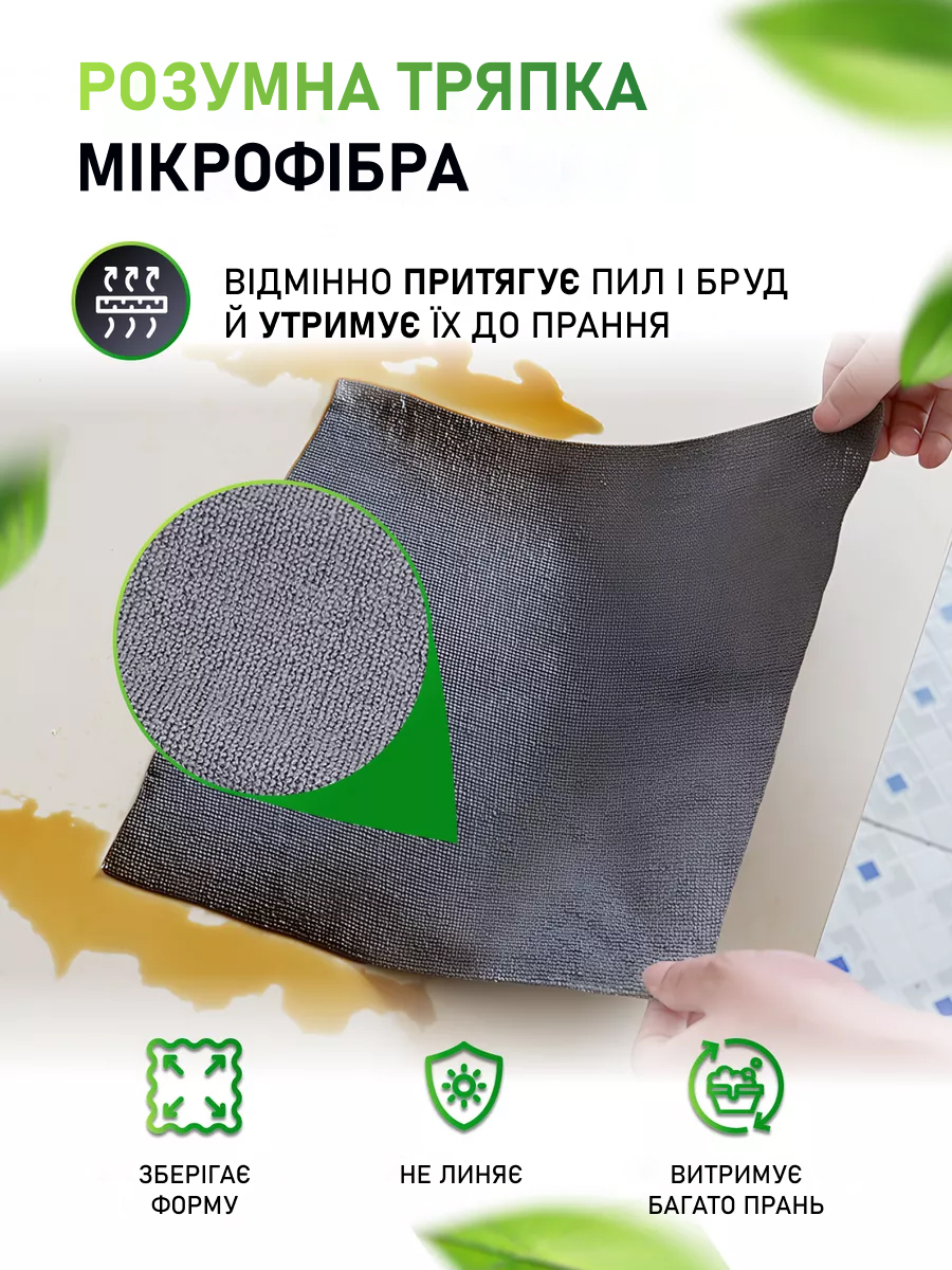 Багаторазові серветки з мікрофібри в рулоні